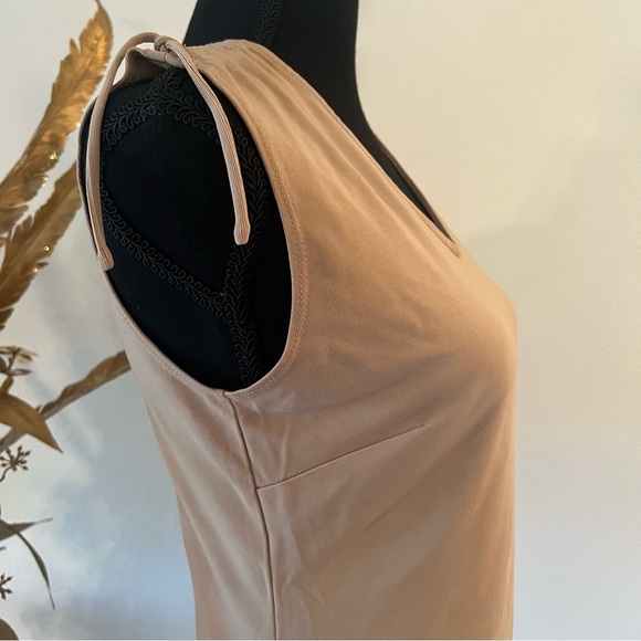 Apostrophe Sleeveless V-neck Taupe / Beige top - Picture 3 of 12
